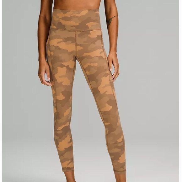 NEW! $128 Align High Rise HR Pant 25” Pockets 18 Heritage 365 Camo Beige Multi - Picture 5 of 12